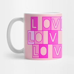 Love block print Mug